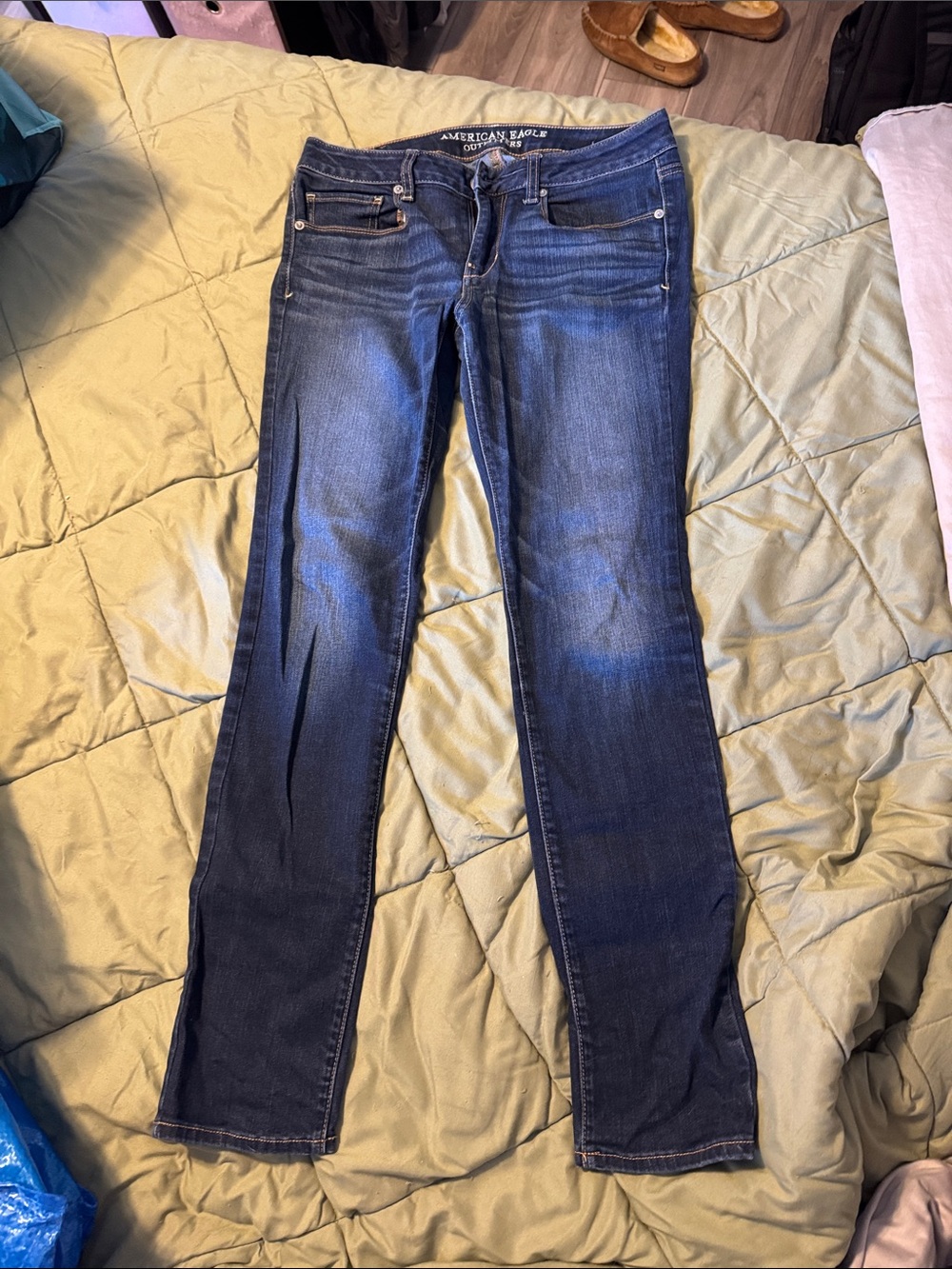 American Eagle Outfitters Women's Dark Blue Skinny Jeans